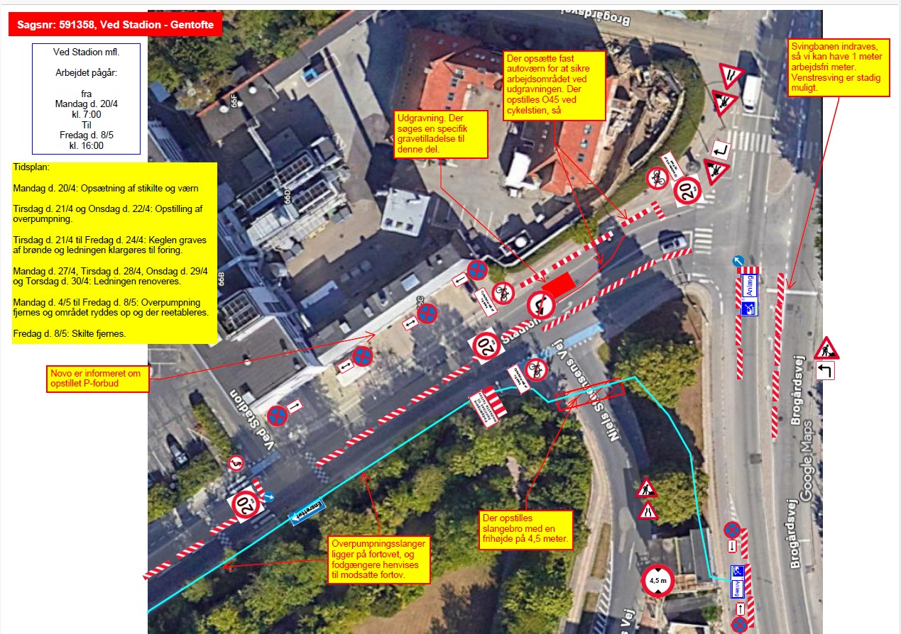 Billede af hvor på vejen det foregår